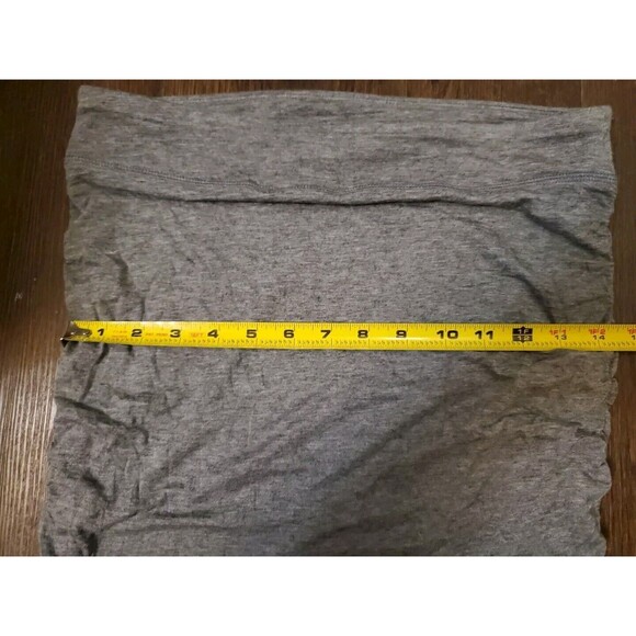 Athleta Womens Solstice Ruched Pencil Skirt Gray Modal Wool Blend Knit Sz Small - Picture 7 of 7